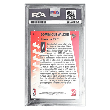 Dominique Wilkins 1993 Upper Deck Team MVP Autographed Card #1