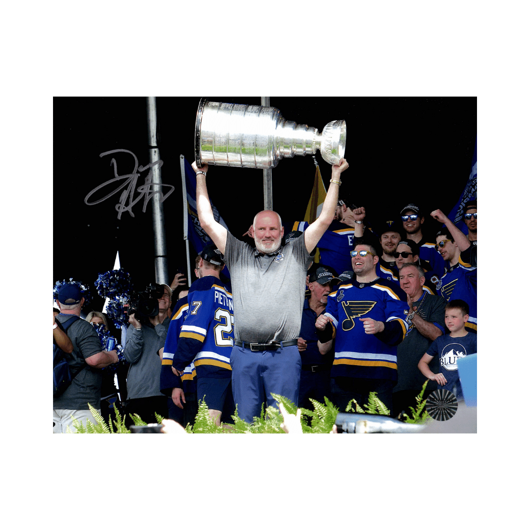 Doug Armstrong St Louis Blues Autographed On Stage 11x14 Photo - Fan Cave COA