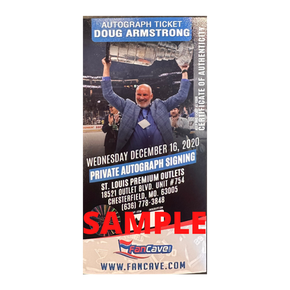 Doug Armstrong St Louis Blues Autographed On Stage 11x14 Photo - Fan Cave COA