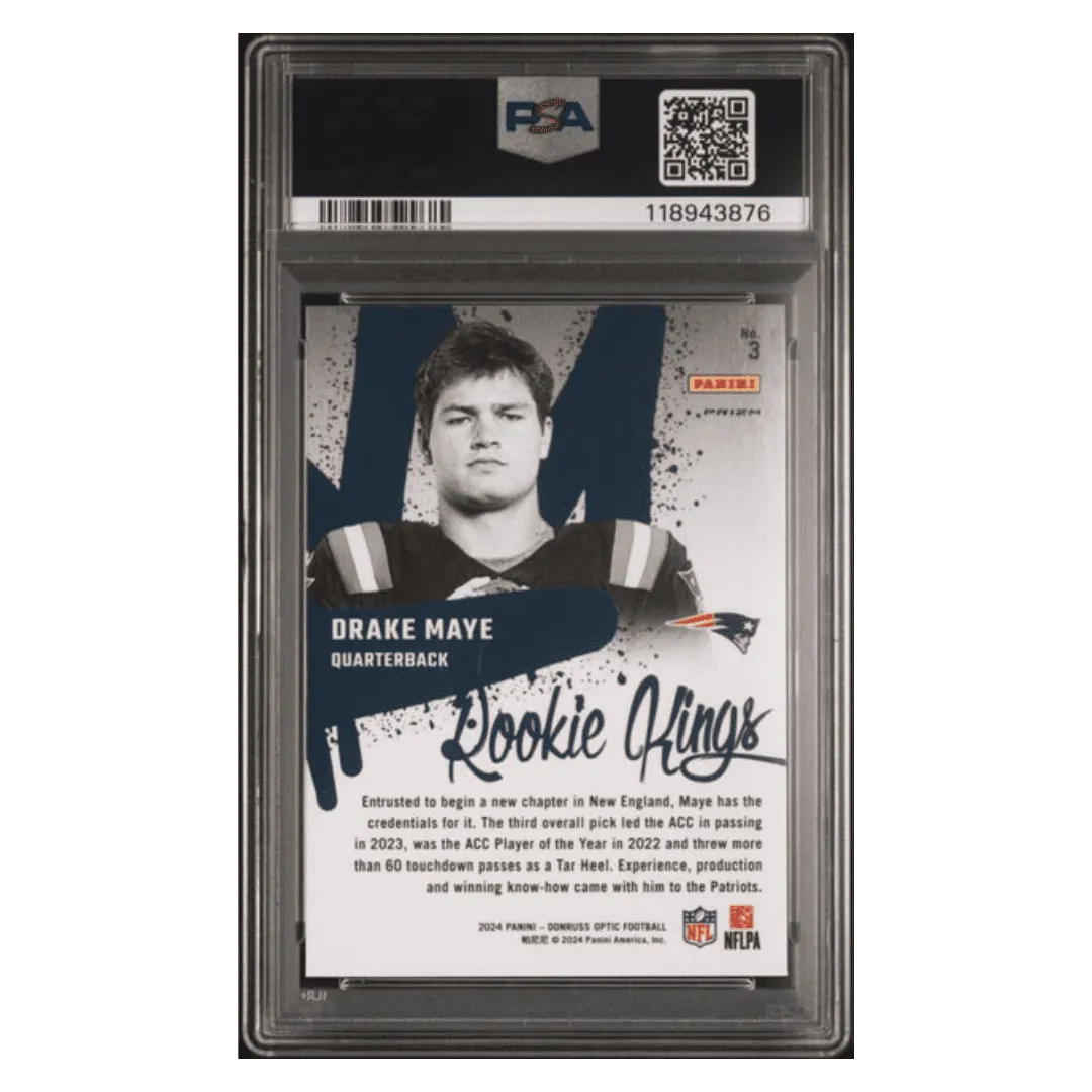 Drake Maye PSA 10 2024 Panini Donruss Optic Rookie Kings Case Hit Card #3