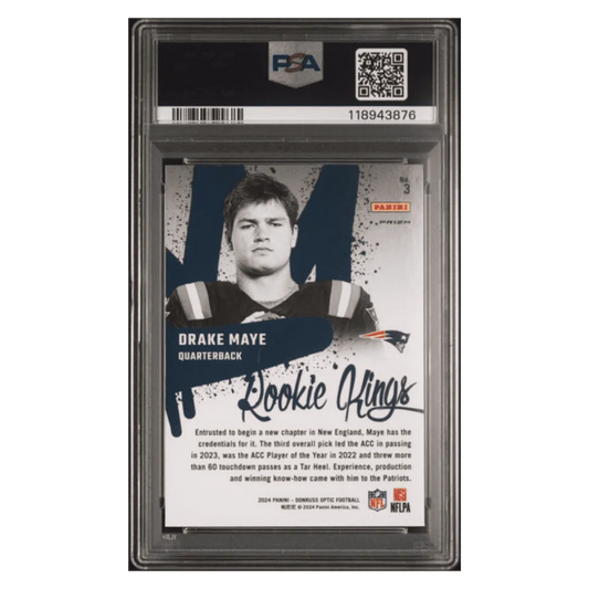 Drake Maye PSA 10 2024 Panini Donruss Optic Rookie Kings Case Hit Card #3