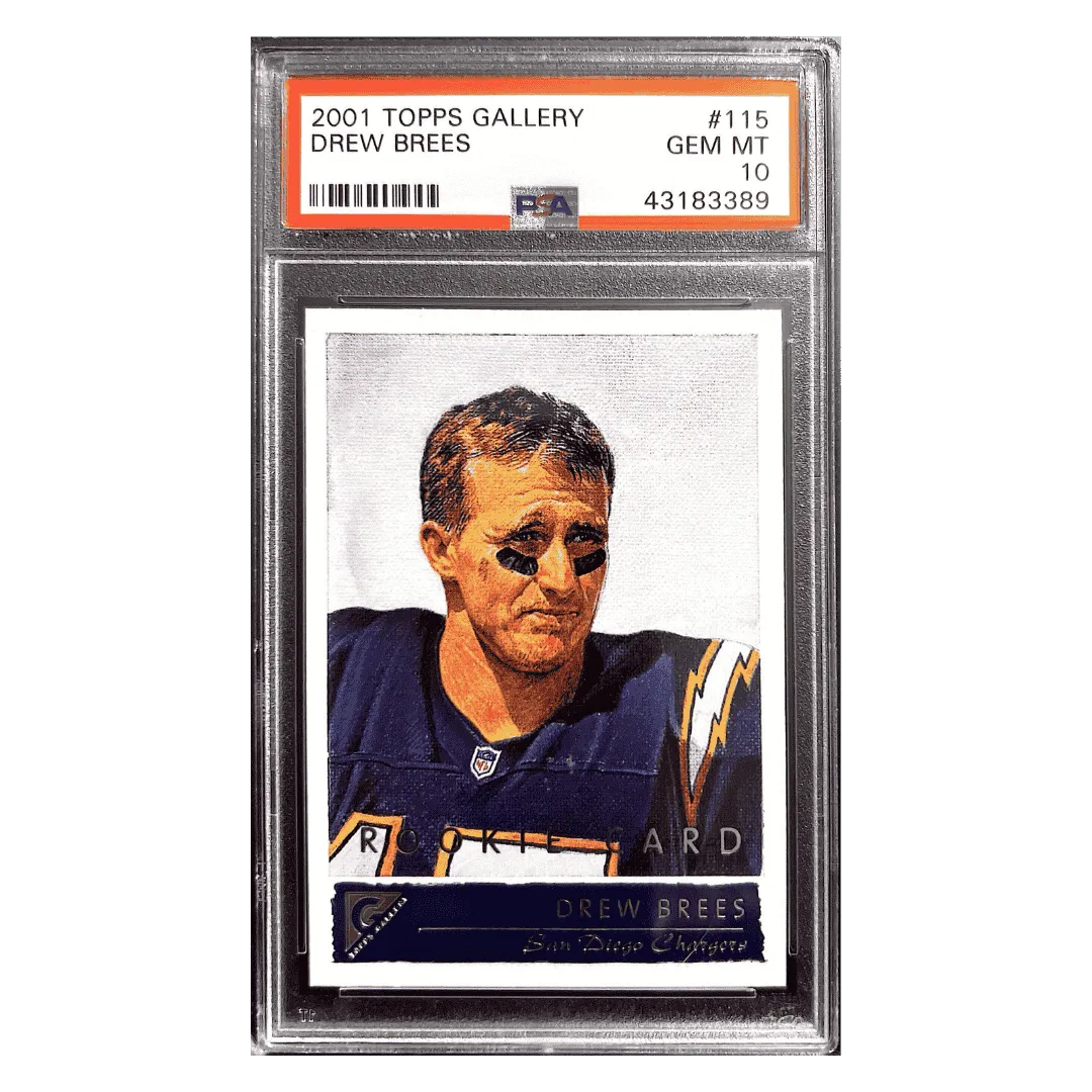 Drew Brees PSA 10 2001 Topps Gallery Rookie Card #115