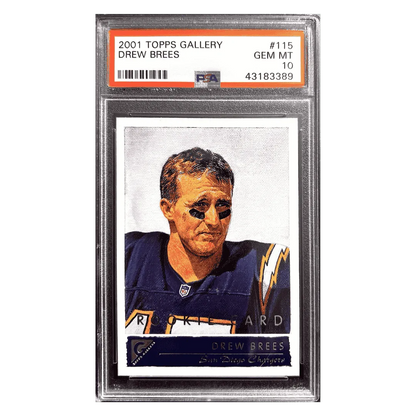 Drew Brees PSA 10 2001 Topps Gallery Rookie Card #115