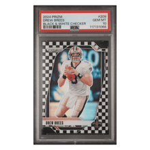 Drew Brees PSA 10 2024 Panini Prizm Black & White Checker Card #209