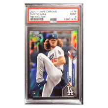 Dustin May PSA 9 2020 Topps Chrome Refractor Card #176