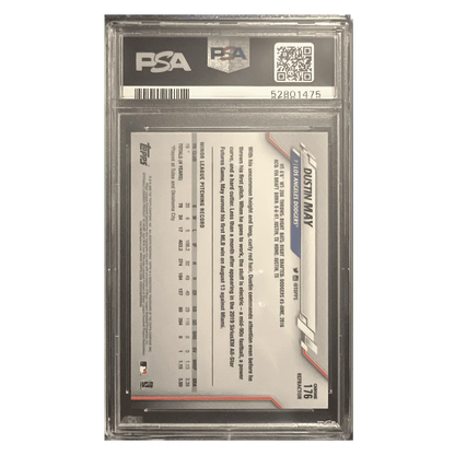 Dustin May PSA 9 2020 Topps Chrome Refractor Card #176