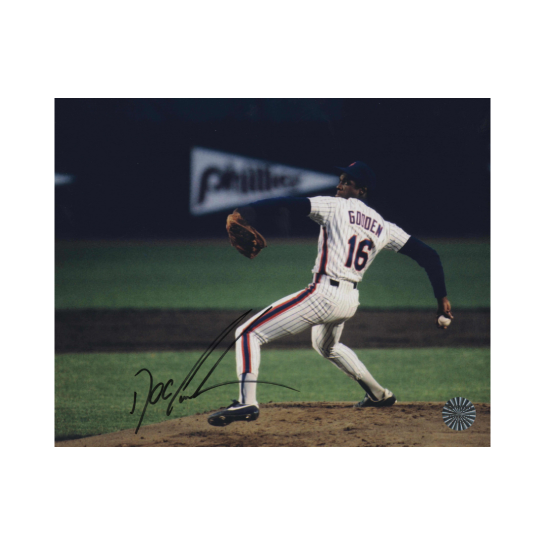 Dwight Gooden New York Mets Autographed Stretch 8x10 Photo - Fan Cave COA