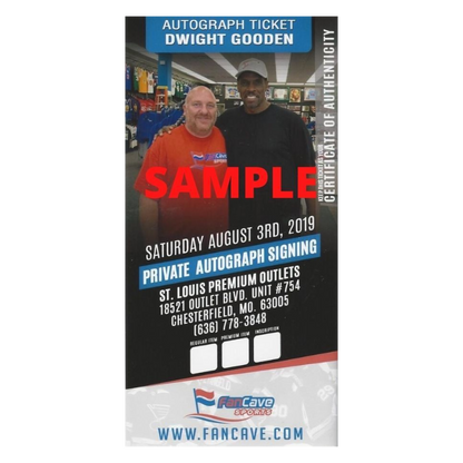 Dwight Gooden New York Mets Autographed Stretch 8x10 Photo - Fan Cave COA