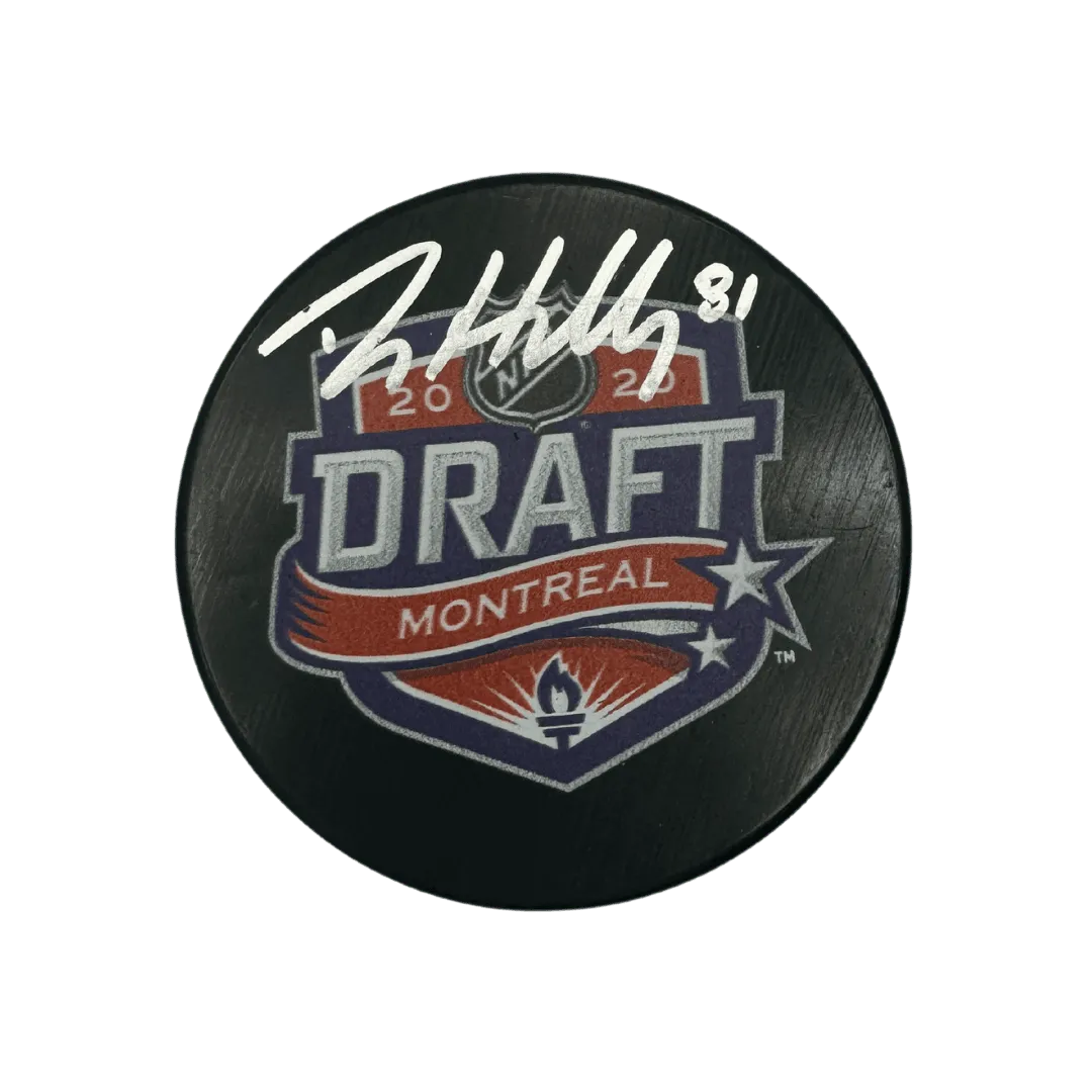 Dylan Holloway St Louis Blues Autographed 2020 NHL Draft Puck - JSA COA