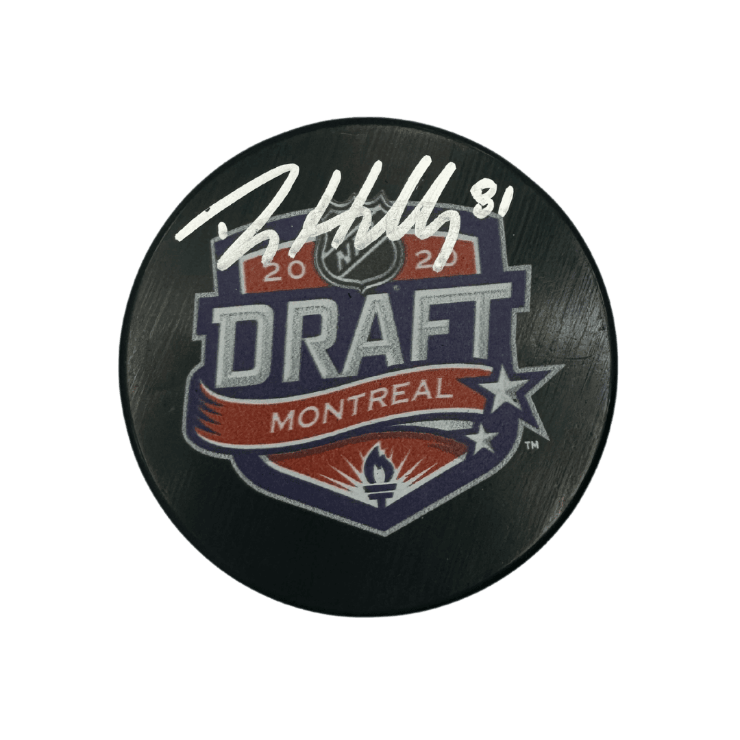 Dylan Holloway St Louis Blues Autographed 2020 NHL Draft Puck - JSA COA