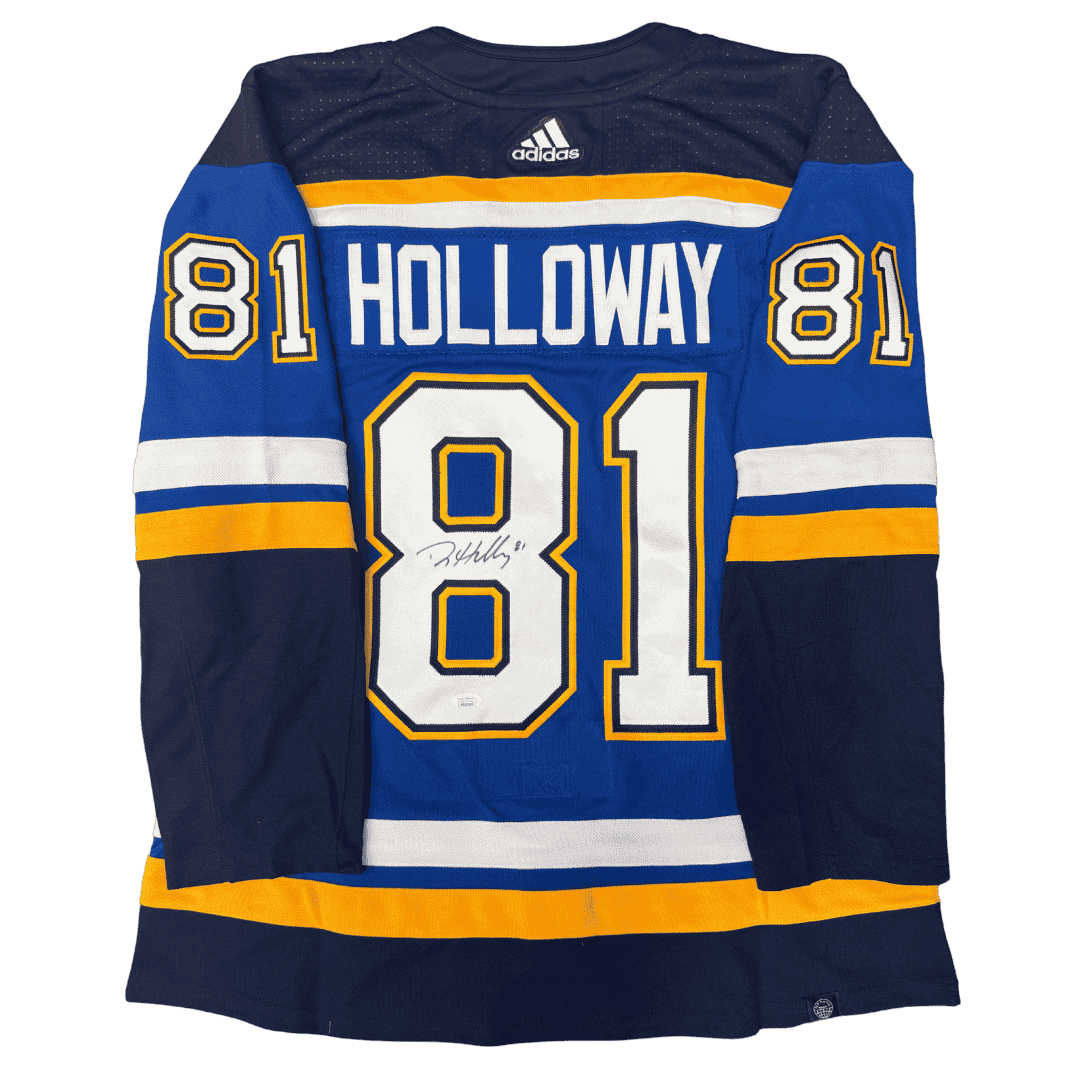 Dylan Holloway St Louis Blues Autographed Adidas Home Jersey - JSA COA