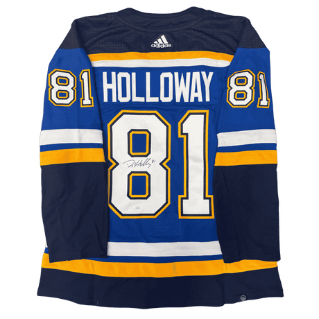 Dylan Holloway St Louis Blues Autographed Adidas Home Jersey - JSA COA