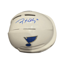 Dylan Holloway St Louis Blues Autographed Mini Replica White Helmet - JSA COA