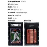 Elly De La Cruz SGC 10 2024 Topps Chrome '89 Design Card #T89C-83