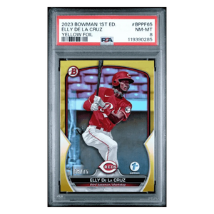 TOPPS １ST Bowman Elly De La Cruz PSA 8 2023 Topps Bowman 1st Edition Yellow Foil #d