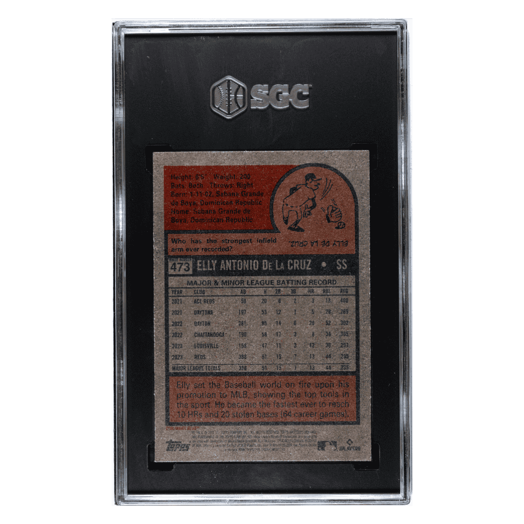 Elly De La Cruz SGC 9.5 2024 Topps Heritage White Border Card #473