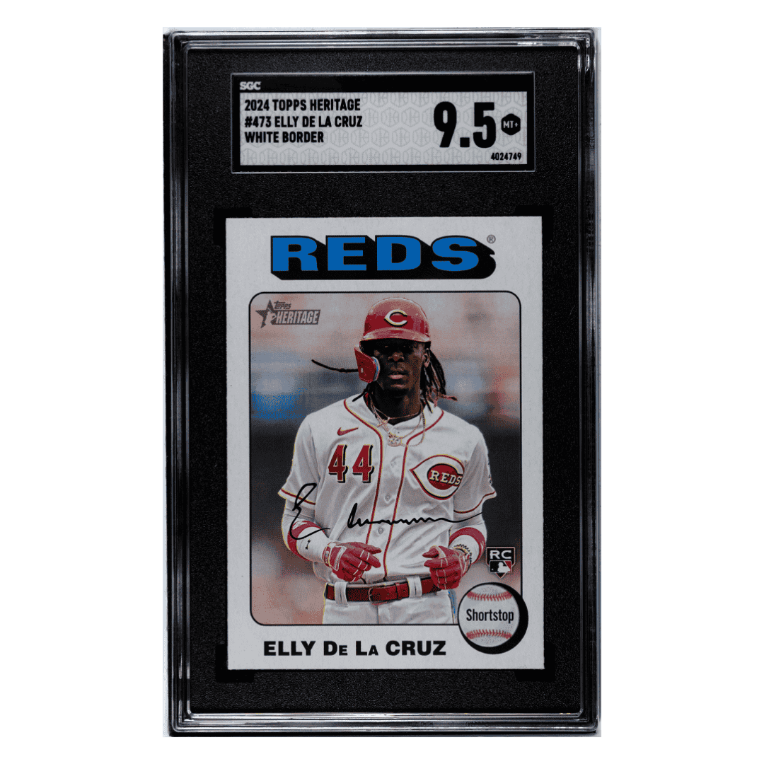 Elly De La Cruz SGC 9.5 2024 Topps Heritage White Border Card #473