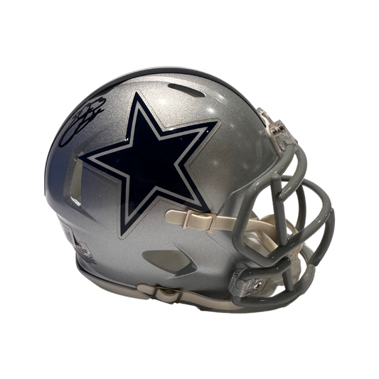 Emmitt Smith Dallas Cowboys Autographed Mini Speed Helmet - Beckett COA
