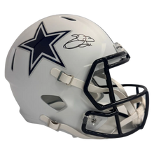 Emmitt Smith Dallas Cowboys Autographed Full Size Flat White Speed Replica Helmet - Beckett & PROVA COA