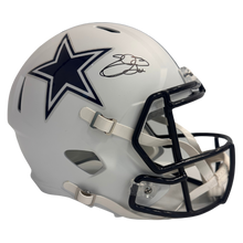 Emmitt Smith Dallas Cowboys Autographed Full Size Flat White Speed Replica Helmet - Beckett & PROVA COA