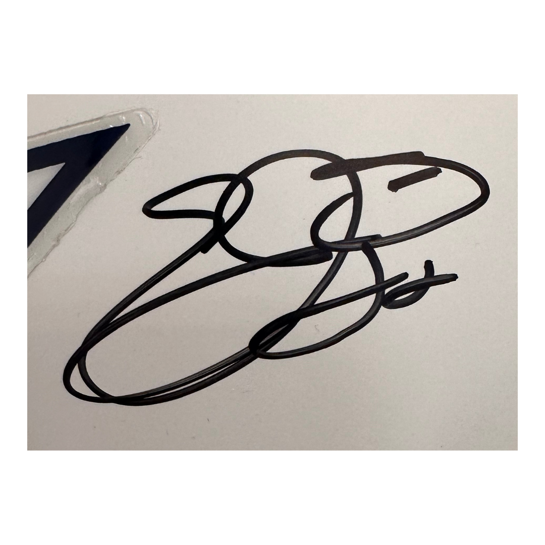 Emmitt Smith Dallas Cowboys Autographed Full Size Flat White Speed Replica Helmet - Beckett & PROVA COA