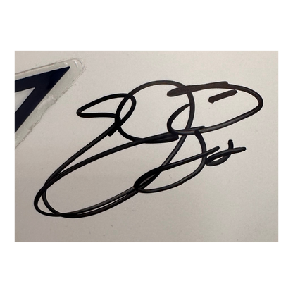 Emmitt Smith Dallas Cowboys Autographed Full Size Flat White Speed Replica Helmet - Beckett & PROVA COA