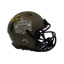 Eric Dickerson Autographed Hall of Fame Salute to Service Mini Speed Helmet w/ Inscription - JSA COA