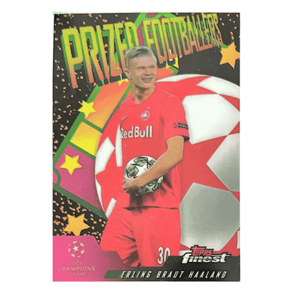 Erling Haaland 2019 Topps Finest Prized Footballer Refractor Rookie RC Card #PF-EHA