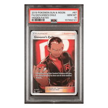 FA/ Giovanni's Exile PSA 10 2019 Pokemon Sun & Moon Hidden Fates Card #67
