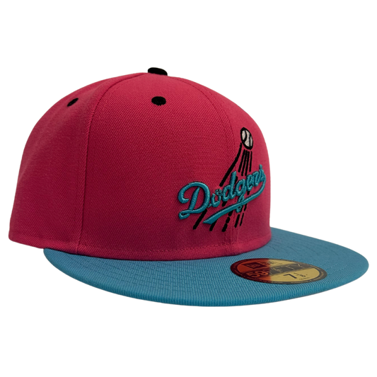 Fan Cave x New Era Exclusive Los Angeles Dodgers Throwback Logo "Miami Vice" 59FIFTY Fitted Hat