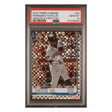 Fernando Tatis Jr PSA 10 2019 Topps Chrome Update X-Fractor #d/ 199 Card #54