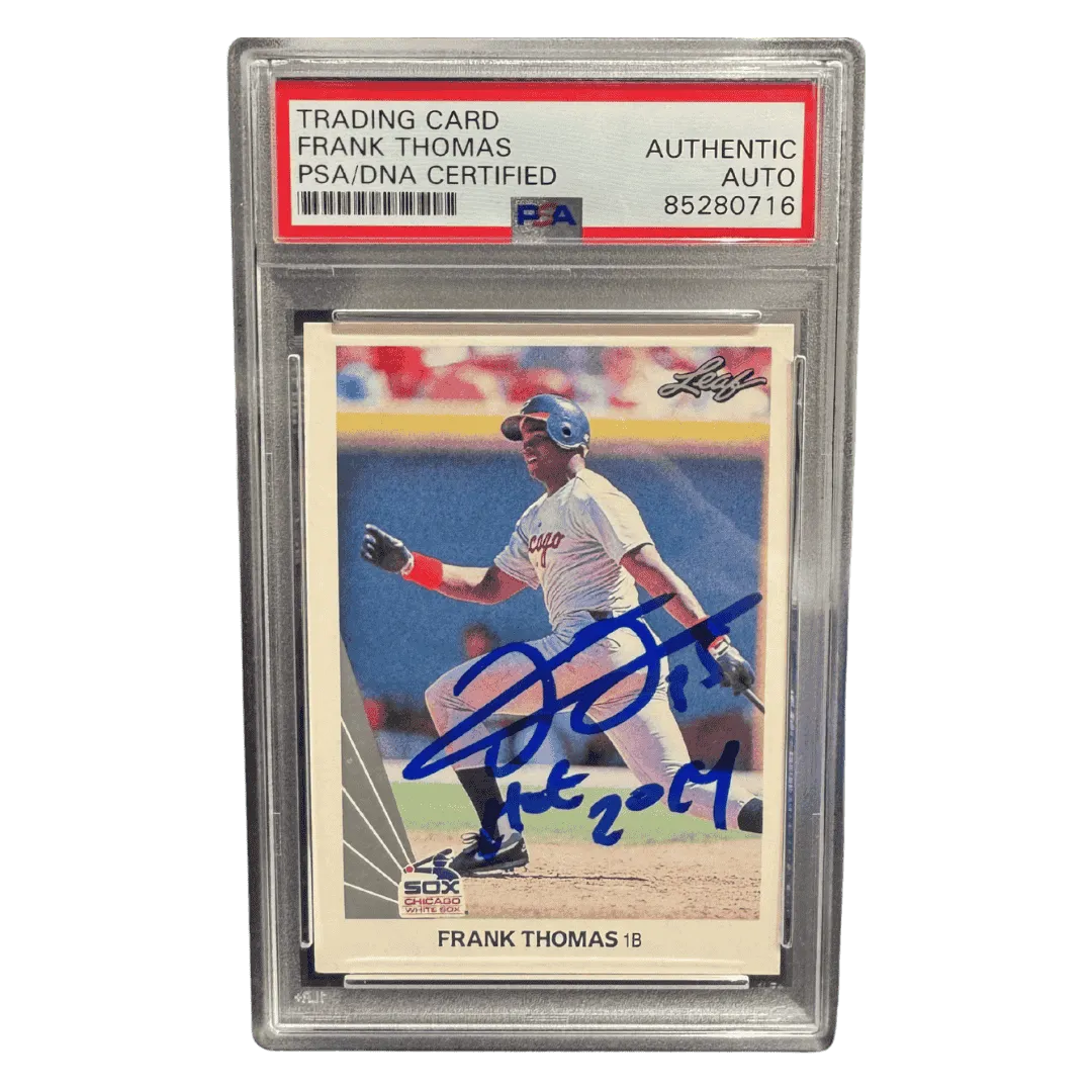 Frank Thomas 1990 Leaf Autograph with Inscription Card #300