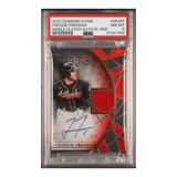 Freddie Freeman PSA 8 2022 Topps Diamond Icons Single Player Autographed Relics Red Card #SPAFF