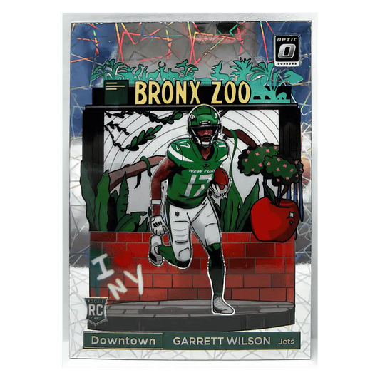 Garrett Wilson 2022 Panini Donruss Optic Downtown Rookie RC Card #DT-GW
