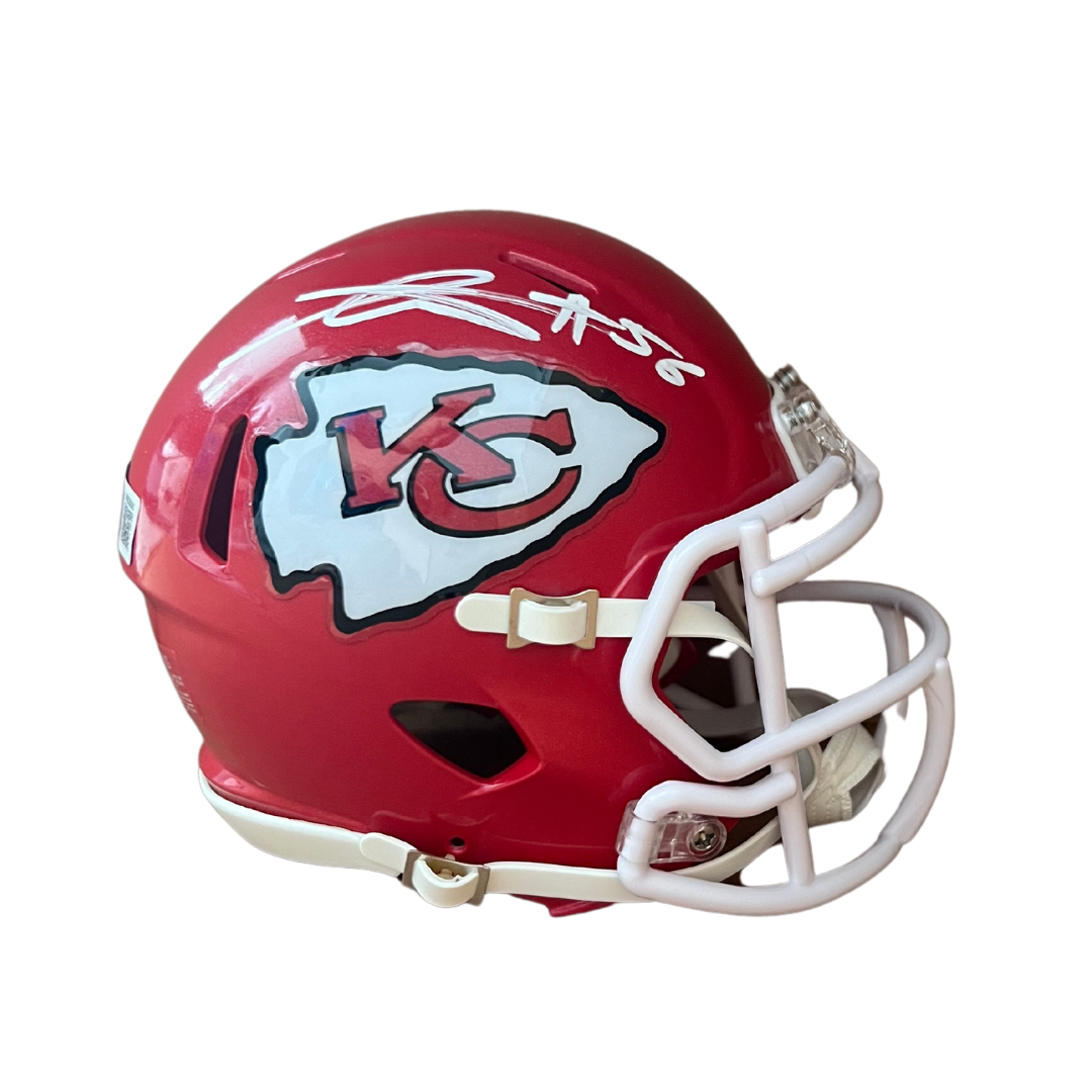 George Karlaftis Kansas City Chiefs Autographed Mini Speed Helmet - Beckett COA