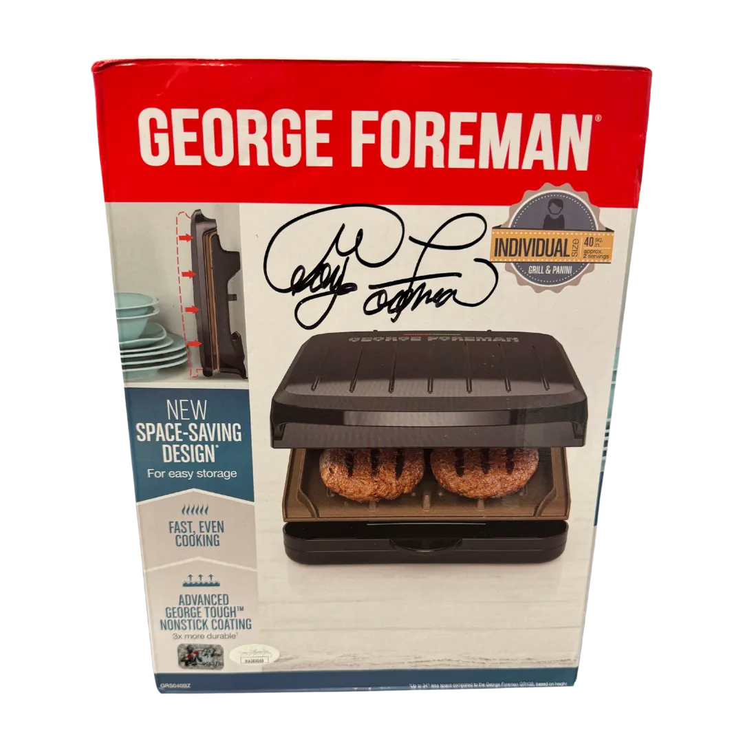 George Foreman Autographed Grill & Box - JSA COA & Foreman Hologram