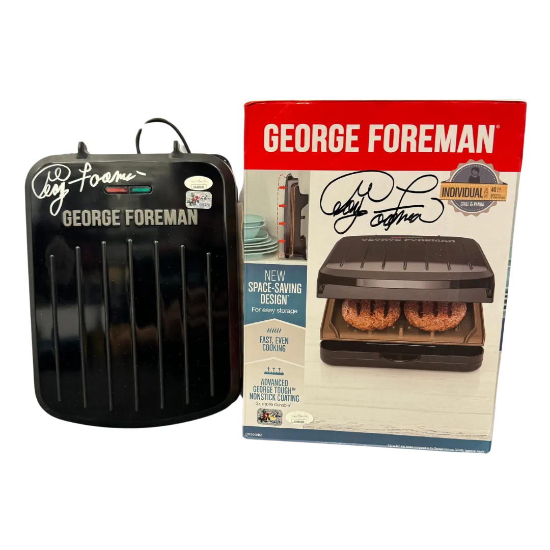 George Foreman Autographed Grill & Box - JSA COA & Foreman Hologram