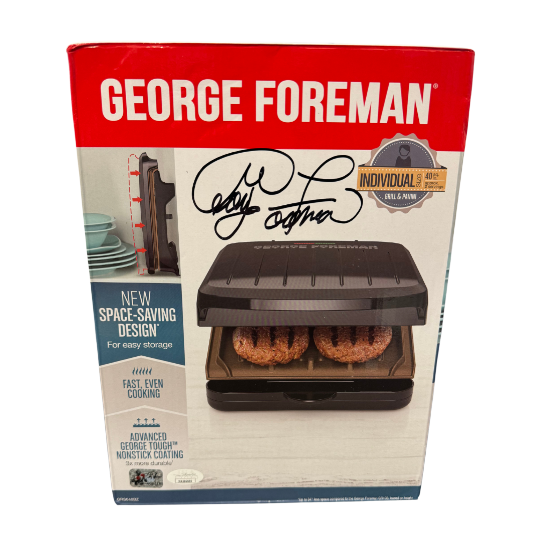 George Foreman Autographed Grill & Box - JSA COA & Foreman Hologram