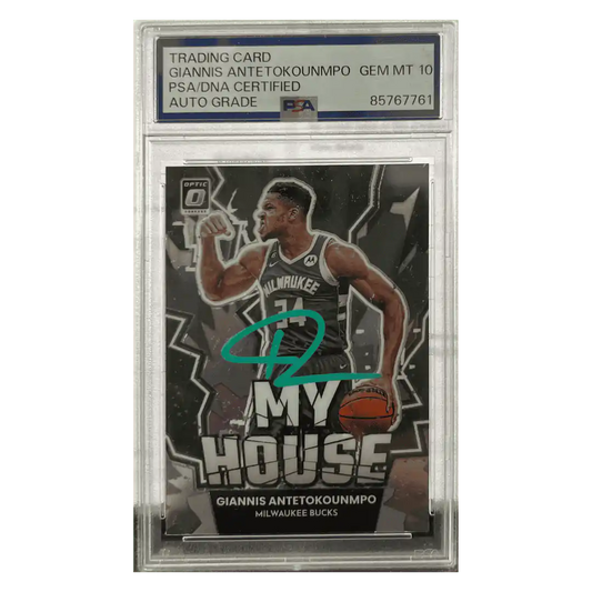 Giannis Antetokounmpo 2022-23 Panini Donruss Optic My House Autographed Card #6