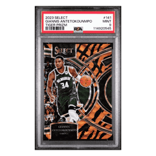 Giannis Antetokounmpo PSA 9 2023 Panini Select Tiger Prizm Card #141
