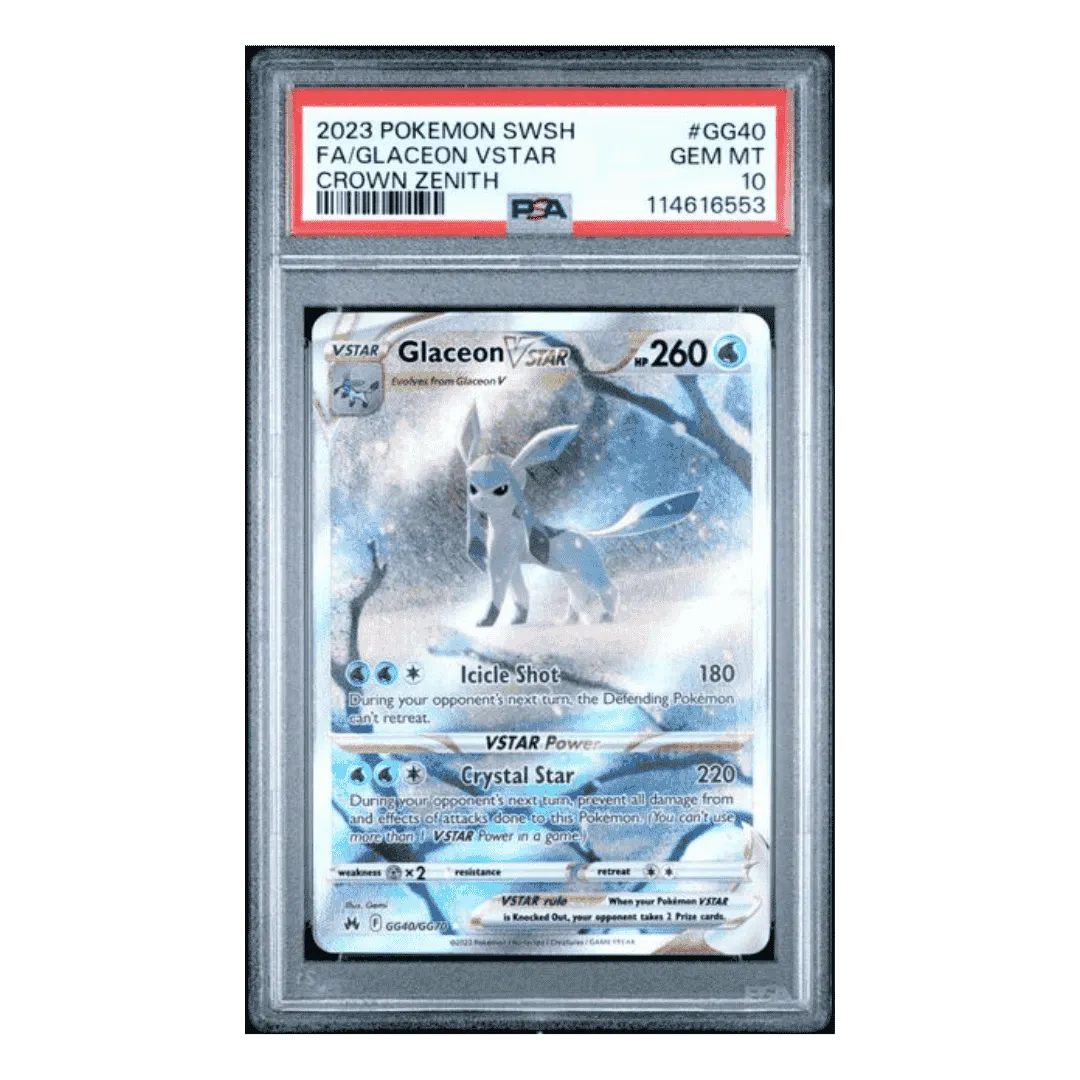 Glaceon VStar PSA 10 2023 Pokemon Swoosh Crown Zenith - Full Art Card #GG40