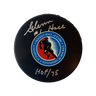 Glenn Hall St Louis Blues Autographed Hall Of Fame Puck w/ "HOF 75" Inscription - Fan Cave COA