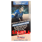
Glenn Hall St Louis Blues Autographed Hall Of Fame Puck w/ "HOF 75" Inscription - Fan Cave COA — Back