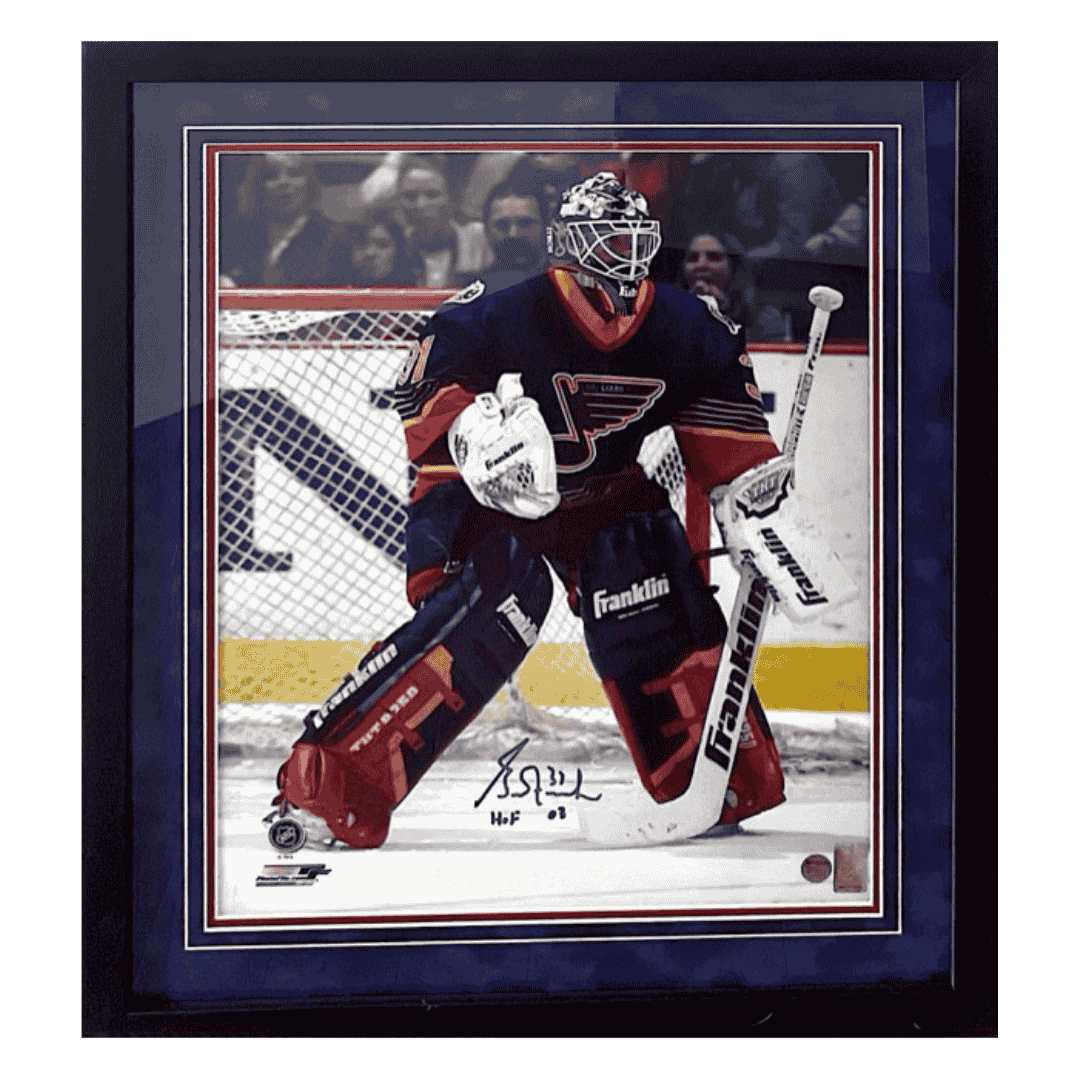 Grant Fuhr St Louis Blues Autographed Framed 16x20 Photo with Inscription - Fan Cave COA