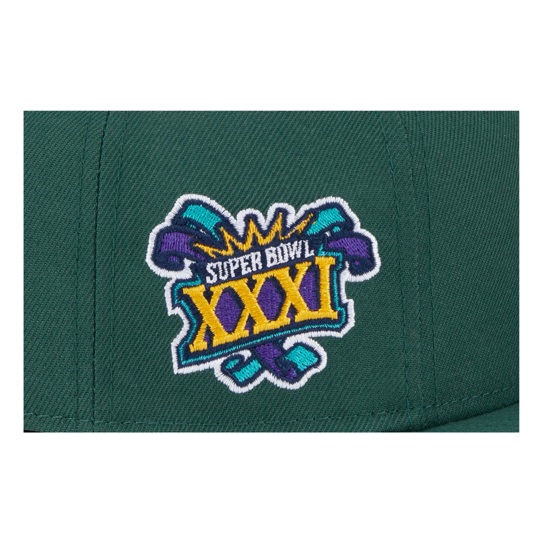 Green Bay Packers Super Bowl XXXI Patch New Era Green 9FIFTY Adjustable Snapback Hat