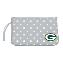 Green Bay Packers NFL Dot Wristlet Purse Toiletry Bag 4.5” x 6.5'' x 1''
