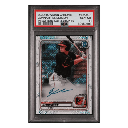 Gunnar Henderson PSA 10 2020 Topps Bowman Chrome Mega Box Autographs Card #BMAGH