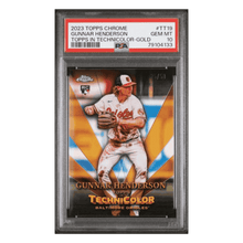 Gunnar Henderson PSA 10 2023 Topps Chrome Topps in Technicolor Gold Refractor #d/50 Card #TT19