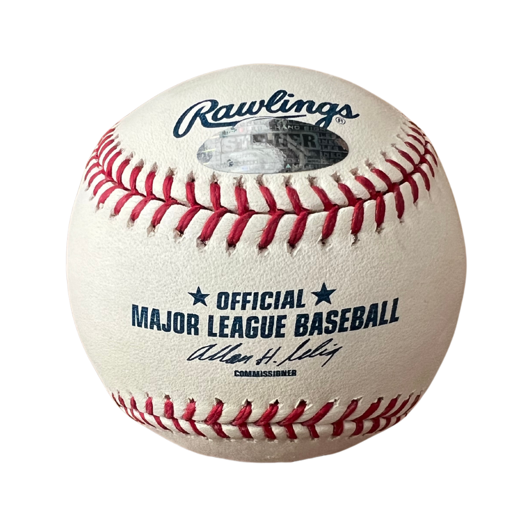 Hank Aaron Atlanta Braves Autographed Official Major League Baseball - Steiner COA