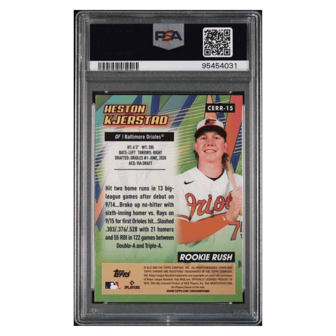 Heston Kjerstad PSA 10 2024 Topps Chrome All Etch Rookie Rush Card #15